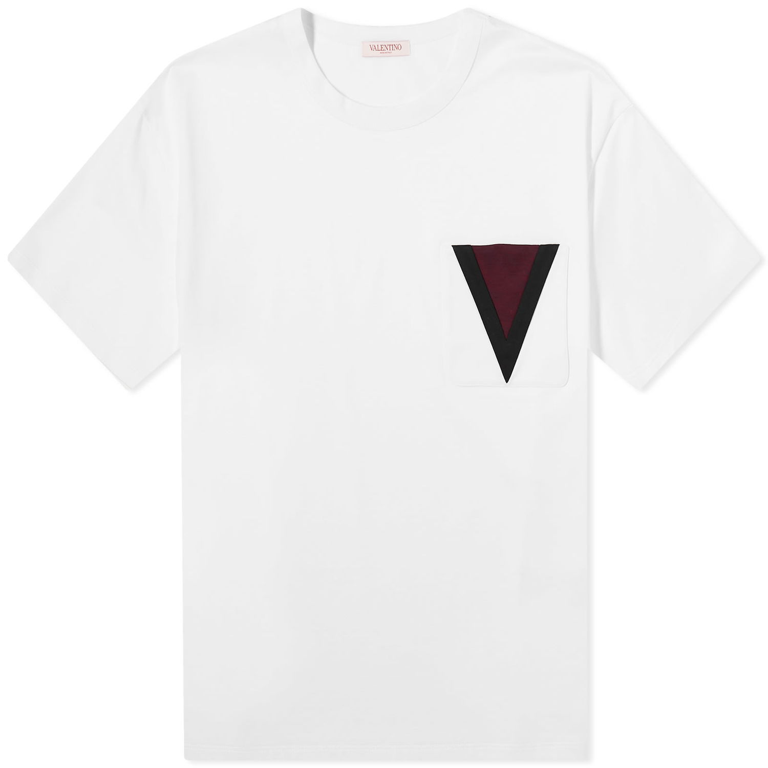 Тениска Valentino Men's Large V Logo Tee White Бяло | 4V3MG01F9Y2-0BO, 0