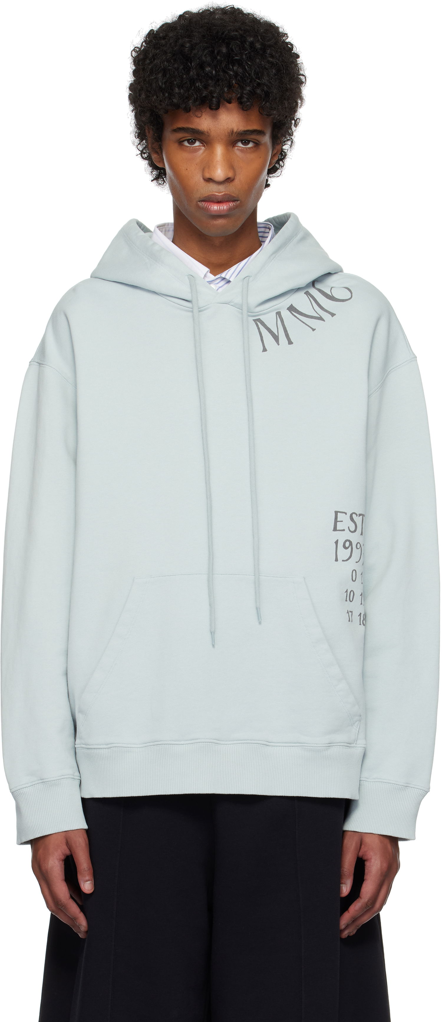 Суитчър Maison Margiela MM6 Maison Margiela Printed Hoodie Зелено | SH0GU0026 M25012, 0