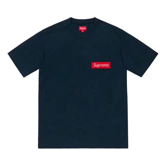 Тениска Supreme Mesh Stripe Pocket Short Sleeve T-Shirt Тъмно синьо | SUP-SS19-639