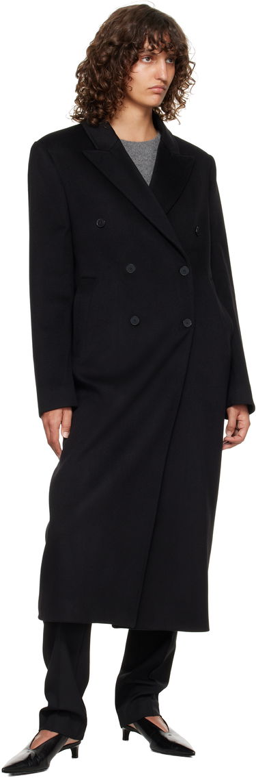 Палта Loulou de Saison Loulou de Saison Rosco Double Breasted Long Coat Черно | ROSCO, 3