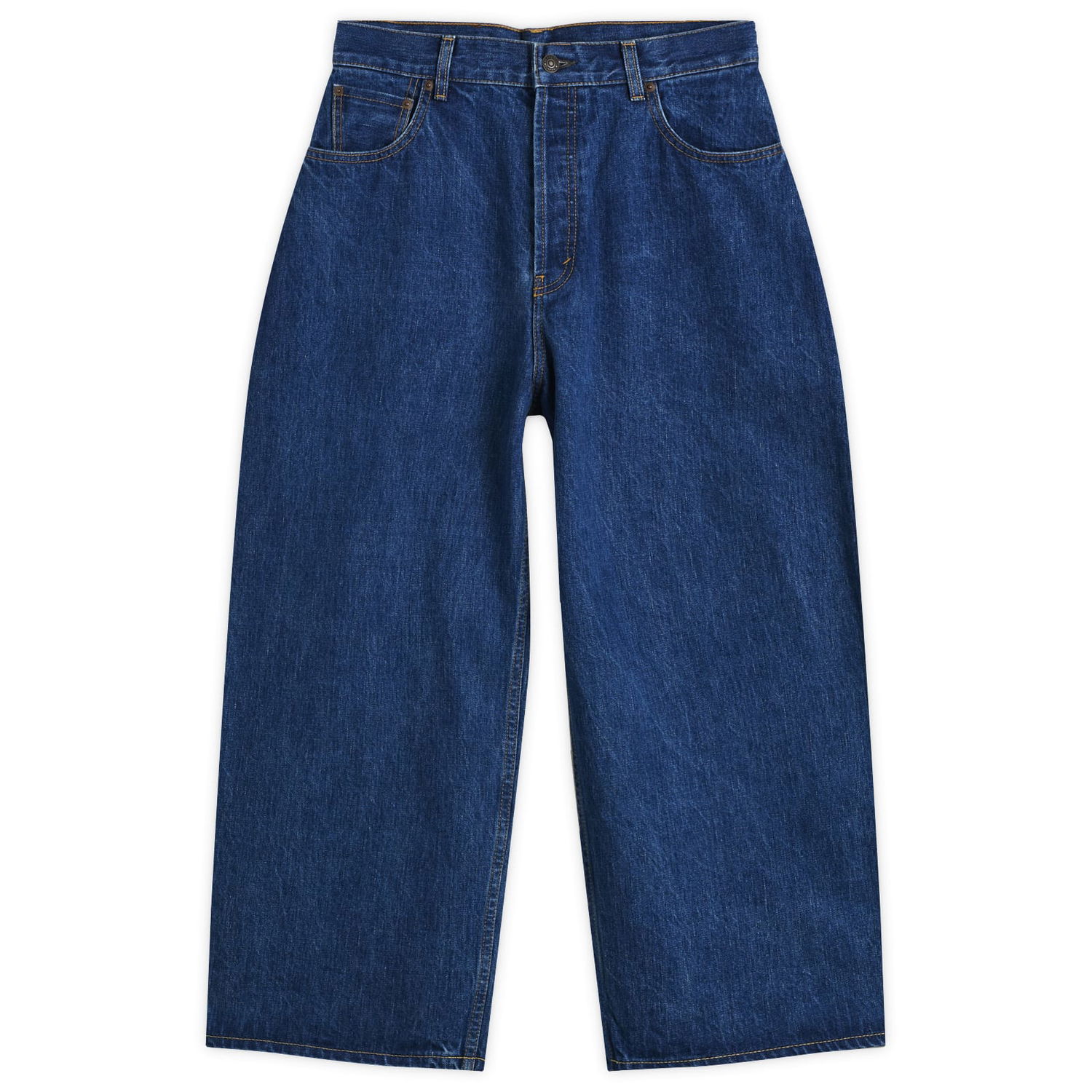 Дънки Studio Nicholson Studio Nicholson x Beams Plus Holly Wide Leg Denim Jeans Синьо | BPSN2101-70, 0