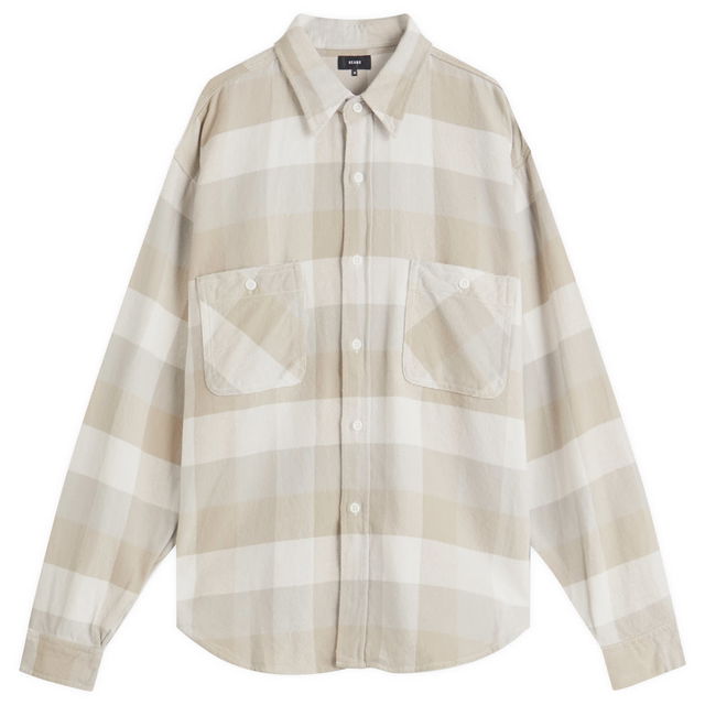 BEAMS Flannel Plaid Shirt, Size Large