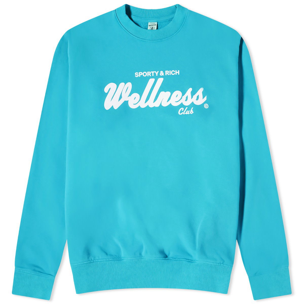 Пуловер Sporty & Rich Draft Crew Sweat Тюркоазено | CRAW2333DO, 0