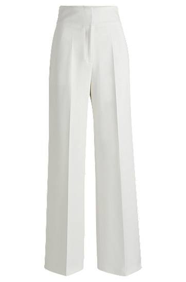 Панталони BOSS High-Waisted Flared Trousers Бяло | 50513960, 0
