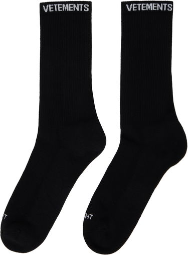 Чорапи VETEMENTS VETEMENTS Logo Socks Черно | UA66SO100B, 1