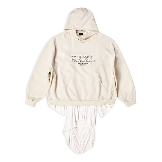 Суитчър Balenciaga XXXL Patched T-Shirt Hoodie Бежово | 720406TNVD99784, 0