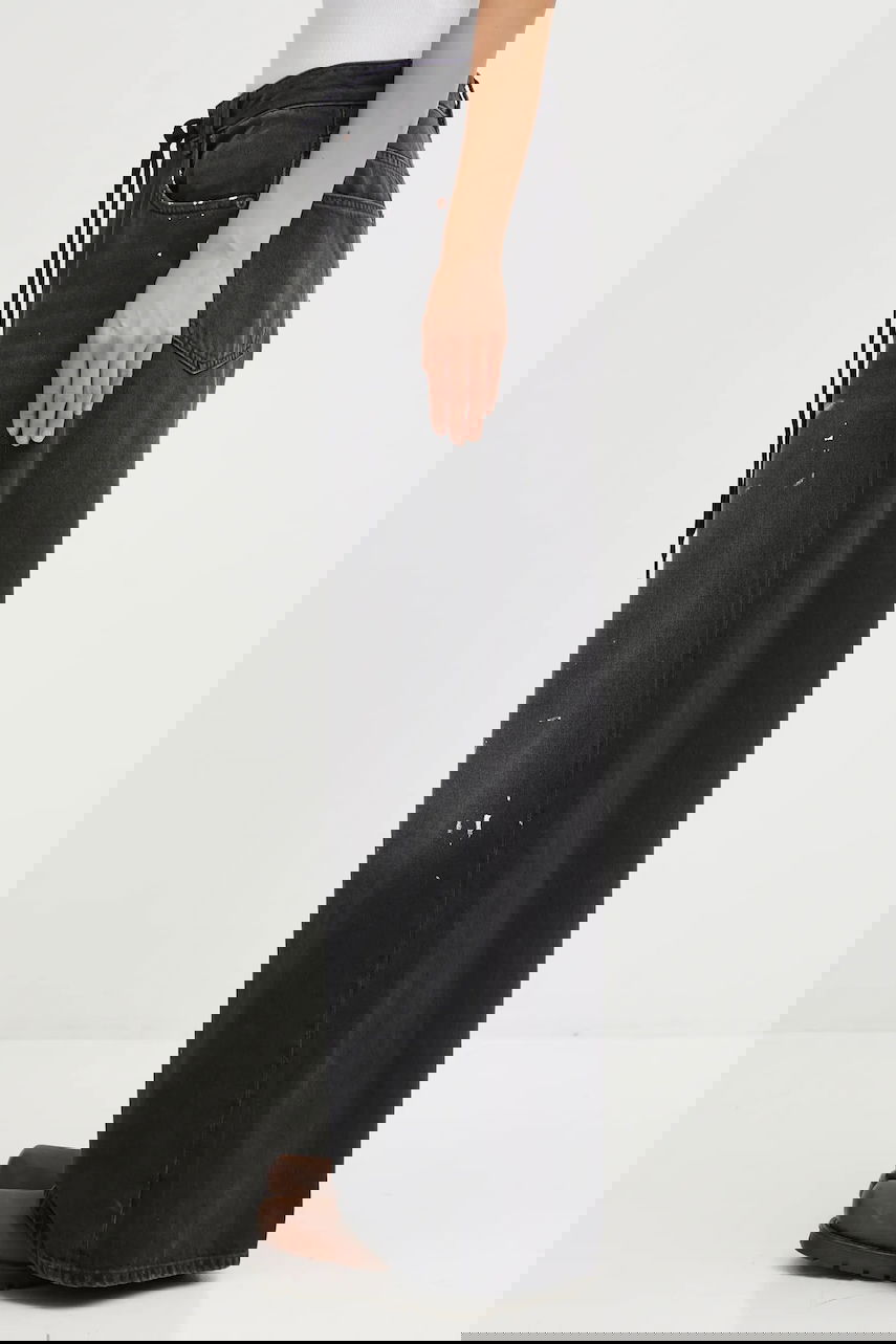 Дънки Maison Margiela MM6 Maison Margiela High Waist Wide-Leg Paint Splatter Drawstring Denim Черно | S52LA0262.M30011.966, 1