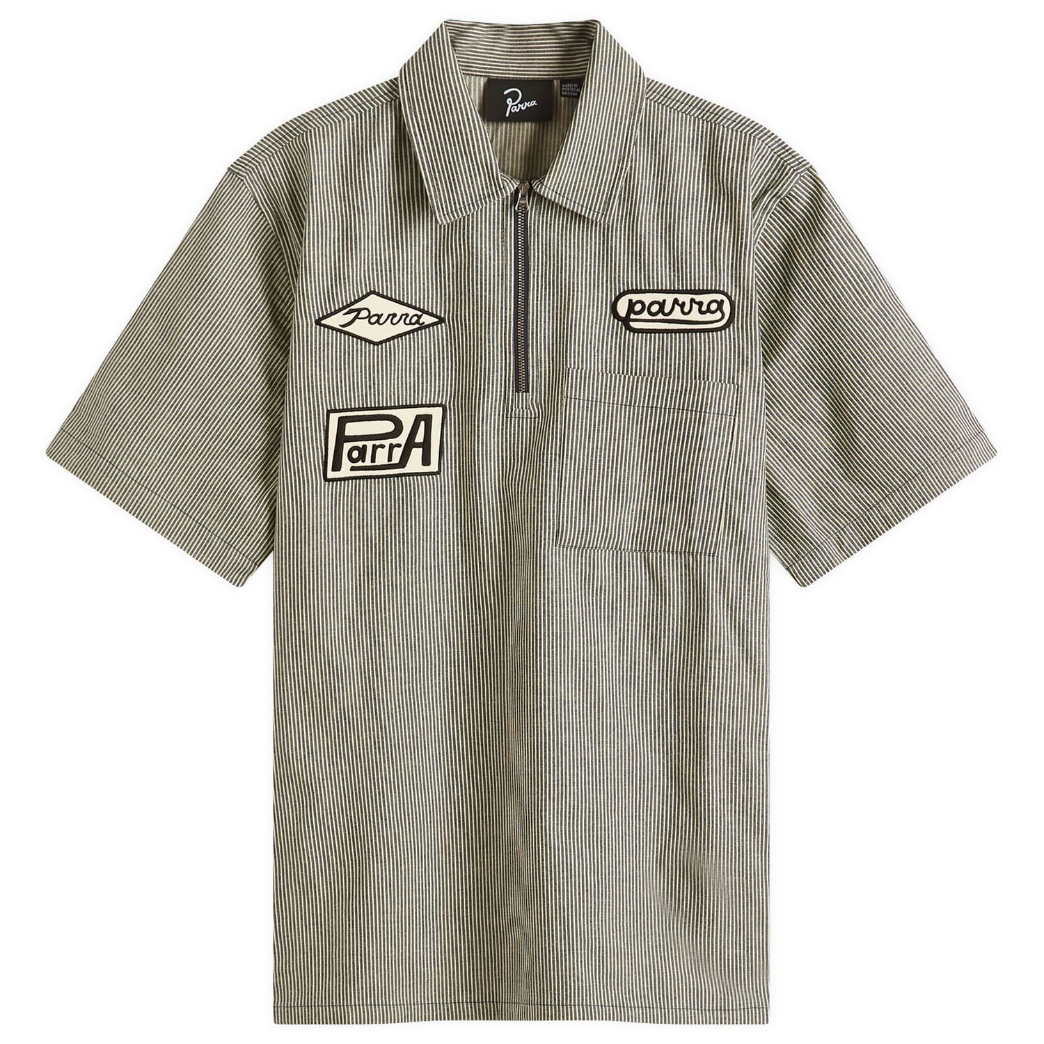 Риза By Parra Parra Work Later Short Sleeve Shirt, Size Large Сиво | 53340-BLU, 0
