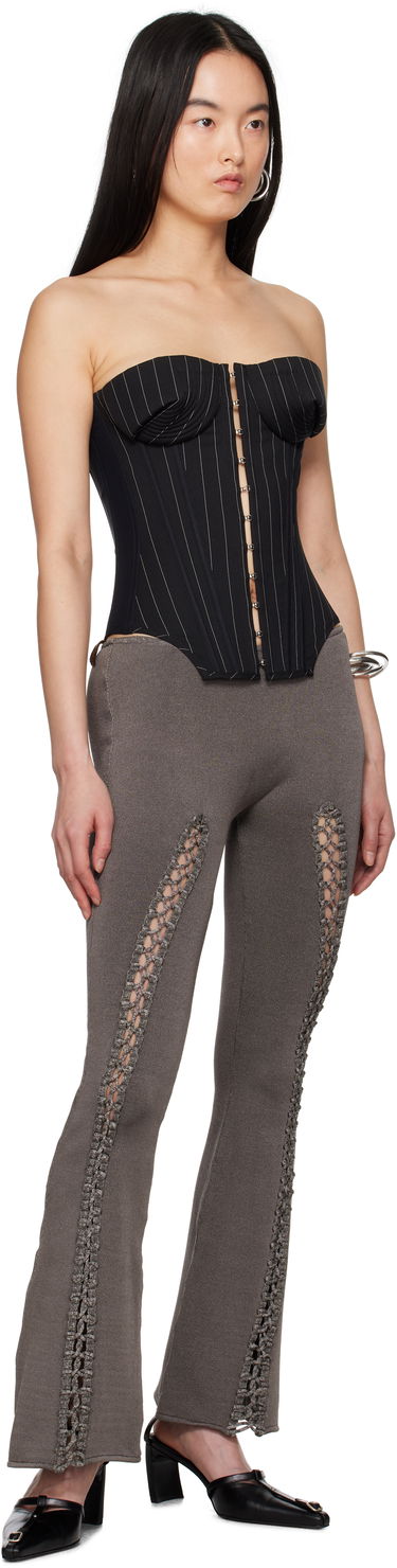 Сутиен Jean Paul Gaultier Jean Paul Gaultier 'The Bi-Material Suit' Pinstripe Corset Черно | 25/33-F-ST023-C074-0001, 3
