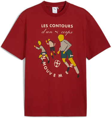 Тениска Puma Players Lane Graphic Tee Бургунди | 626660-13, 0