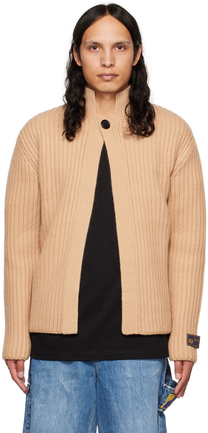 Пуловер We11done We11done Stand Collar Knit Cardigan Бежово | WD-KC3-22-612-U-BG, 0
