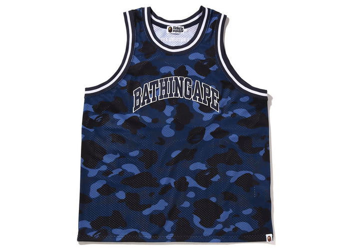 Потник BAPE Color Camo Basketball Tank Top Тъмно синьо | Please note: BAPE runs approximately one size small compared to traditional US sizing. We recommend moving up at least one whole size when purchasing a BAPE piece of clothing., 0