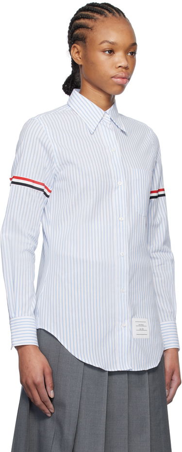 Риза Thom Browne Thom Browne Striped Oxford Shirt with 4-Bar Синьо | FLL005O-F0810, 1