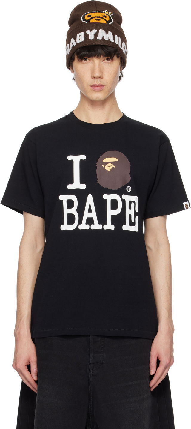 Black 'I Love Bape' Graphic T-Shirt