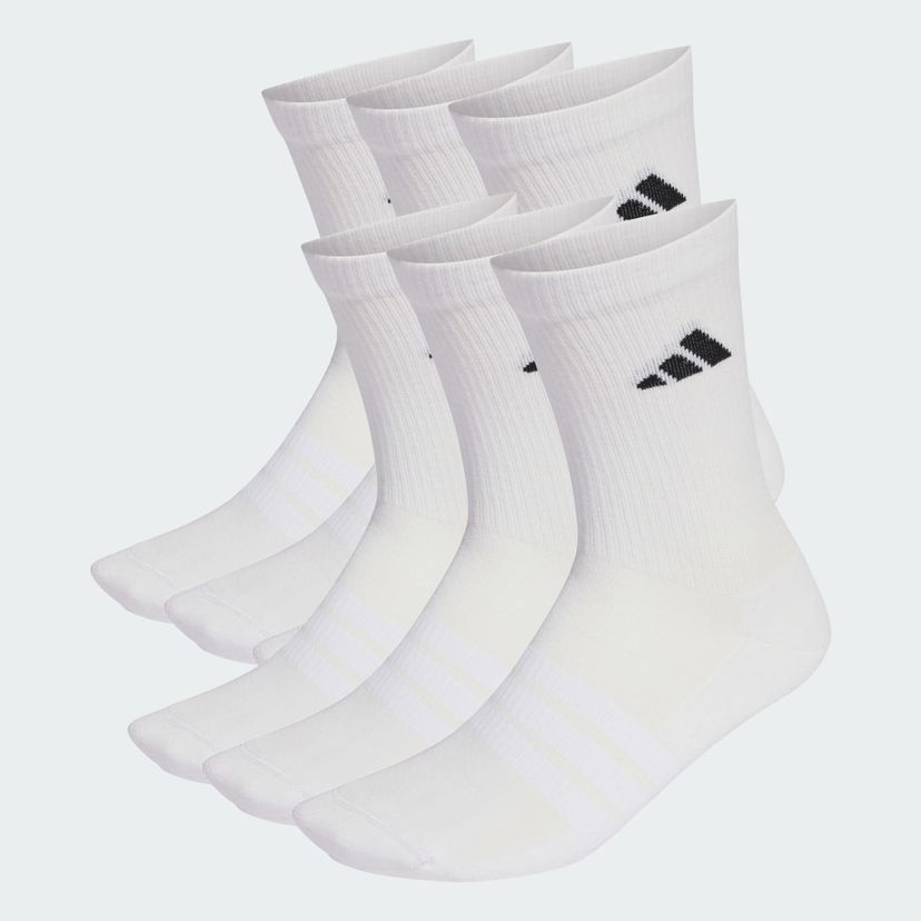 Чорапи adidas Performance CUSHIONED CREW SOCKS 6 PAIR PACK Бяло | KE5498