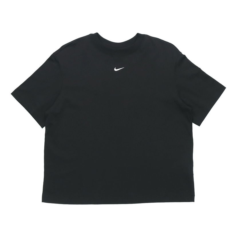 Съкратен топ Nike Sportswear Essentials Embroidered Logo T-Shirt Черно | CT2588-010