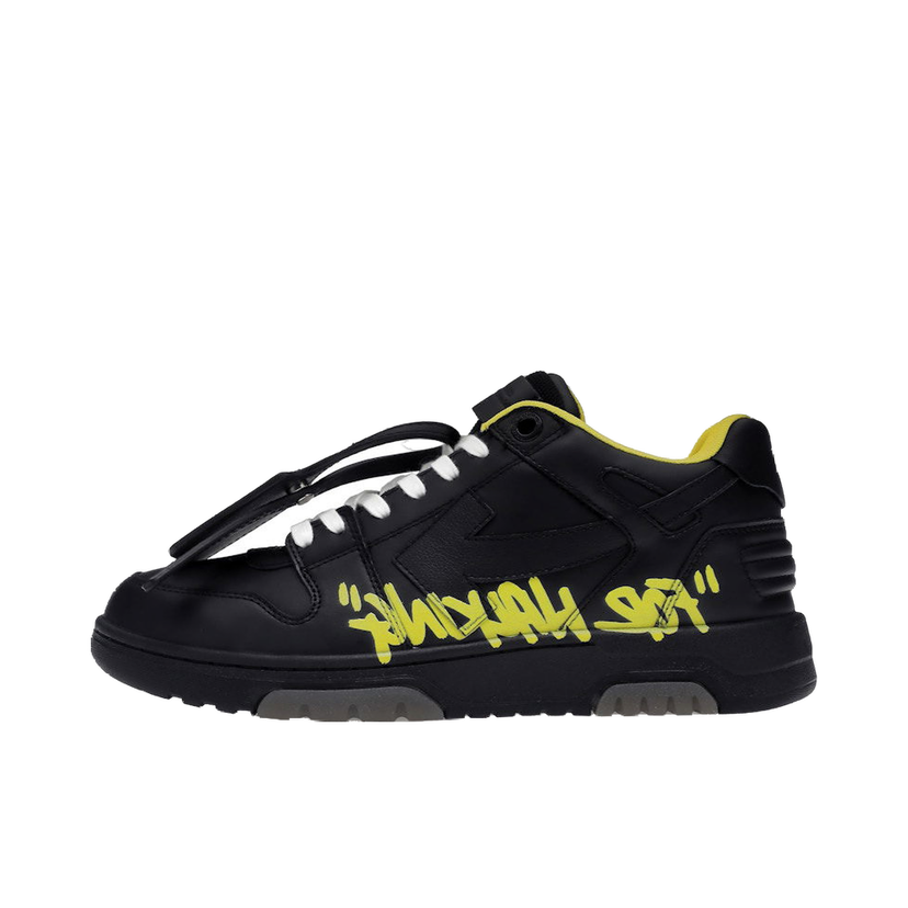 Кецове и обувки Off-White Out Of Office "OOO" Low Tops For Walking Black Yellow Черно | OMIA189S22LEA0031018