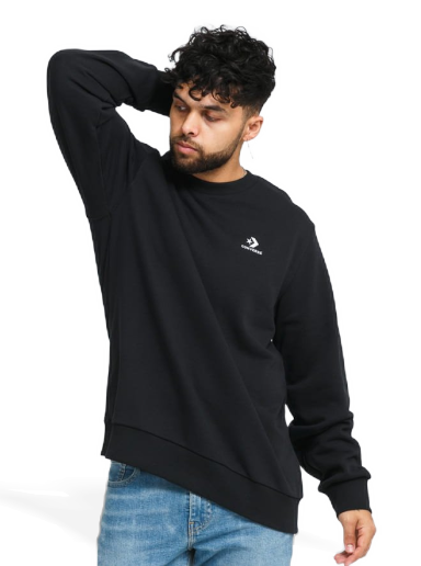 Суитчър Converse Embroidered Crew Ft Черно | 10020345-A01