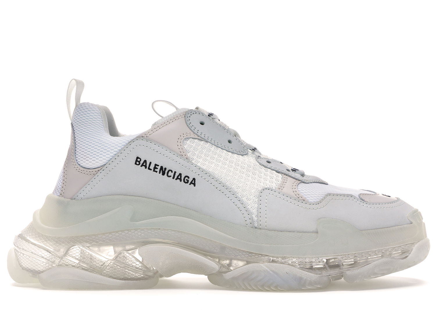 Кецове и обувки Balenciaga Triple S Clear Sole White Сиво | 541624 W09E1 9000, 0