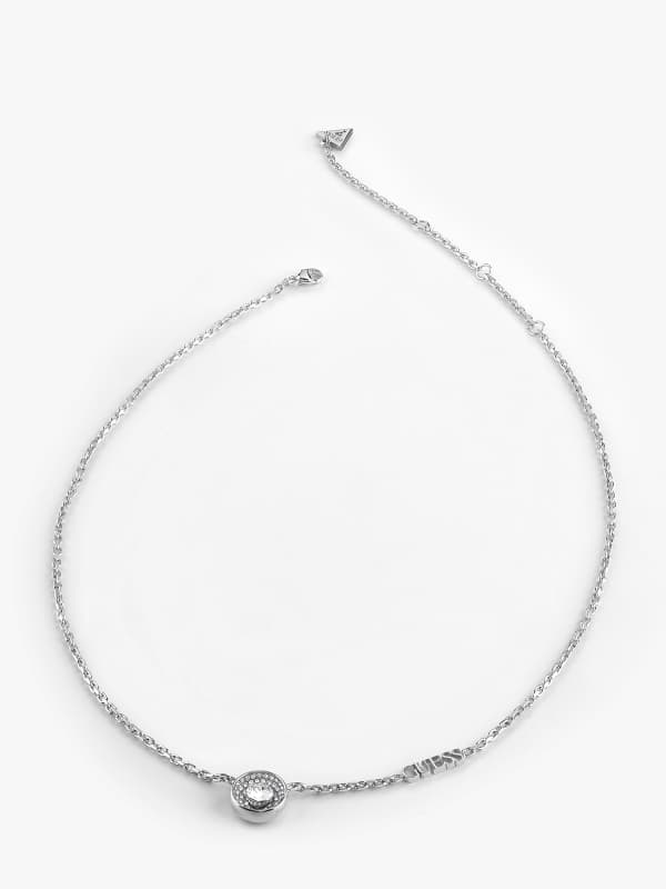 Колие GUESS “Unique Solitaire” Necklace Металик | JUBN03398JW, 0