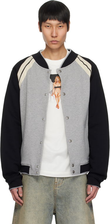 Яке бомбър Palm Angels Palm Angels Varsity Bomber Jacket Сиво | PMEK010S25FAB0010810, 0