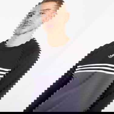 Суитчър adidas Performance Colorblock Crewneck Sweatshirt with Stripes Сиво | KE2133, 1