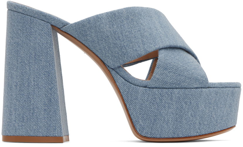 Аксесоари Gianvito Rossi Gianvito Rossi Sheridan Heeled Sandals Синьо | G17770.70RIC.DEM