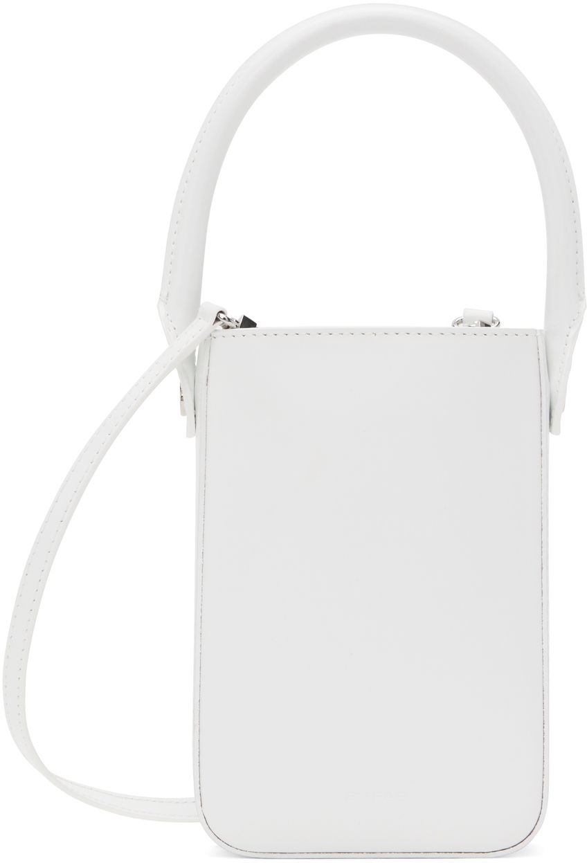 Дамска чанта BY FAR Mini Leather Crossbody Bag Бяло | 23PFNTOWHWSMA, 0