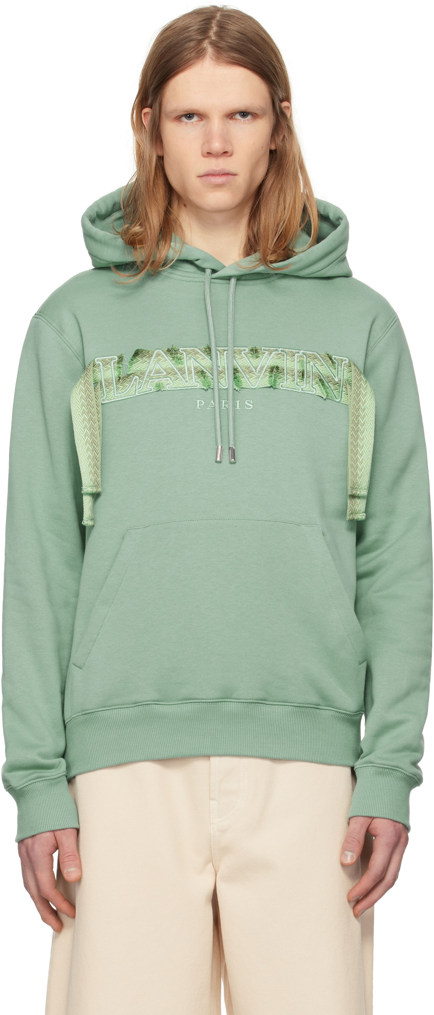 Суитчър LANVIN Lanvin Curb Lace Hoodie Зелено | RM-HO0001-J199-P25, 0