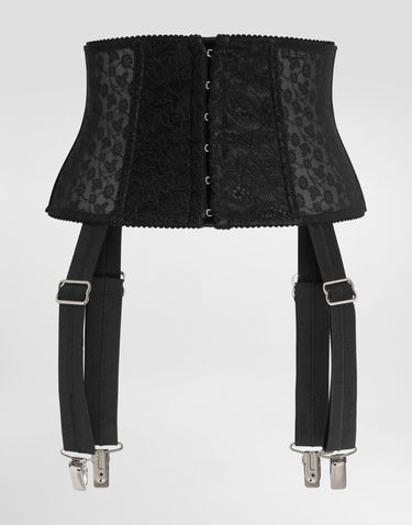 боди Dolce & Gabbana Dolce & Gabbana Stretch Marquisette Corset Belt with Garters Черно | FB404AGDC2PN0000, 1