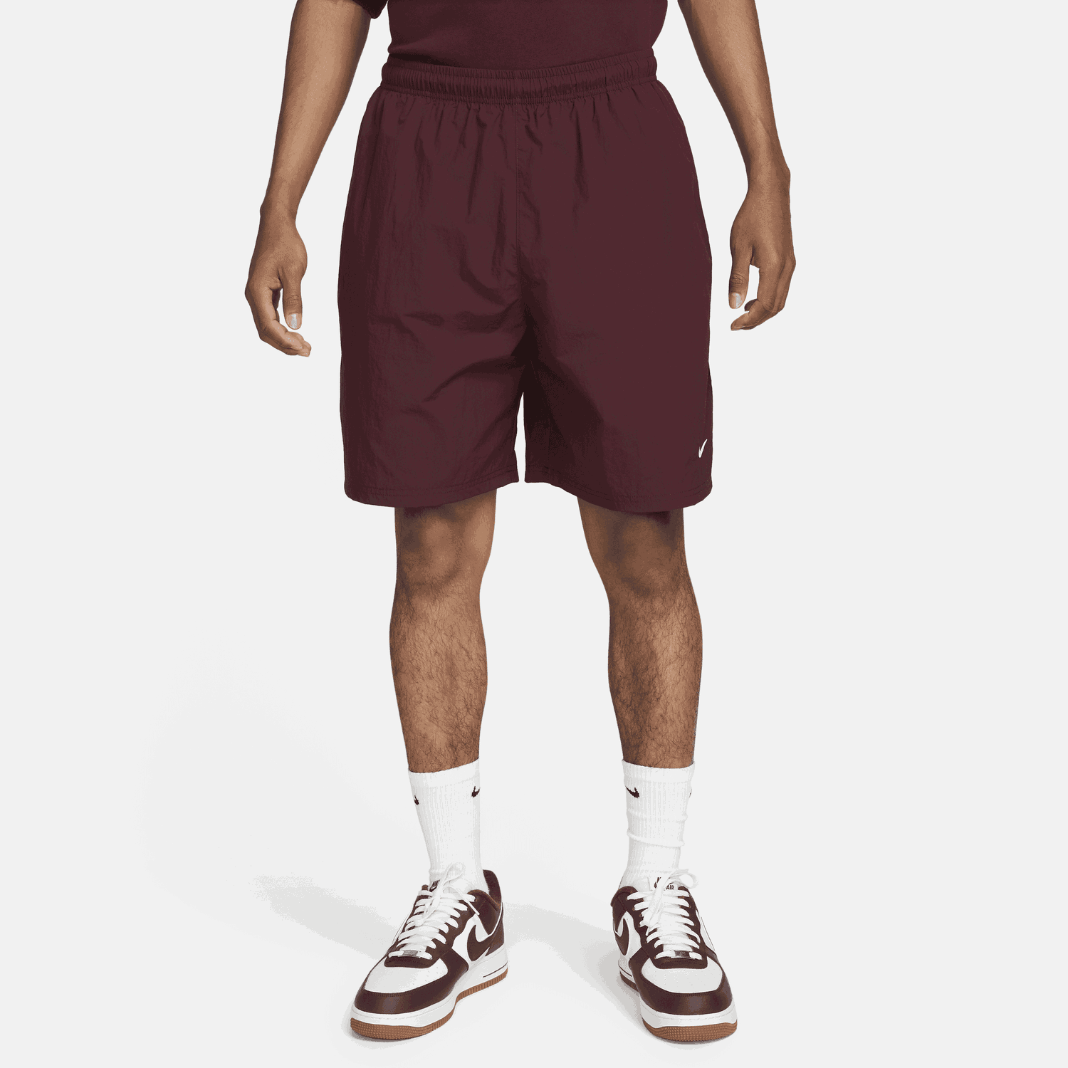 Къси панталони Nike Solo Swoosh Woven Shorts Бургунди | DX0749-681, 0