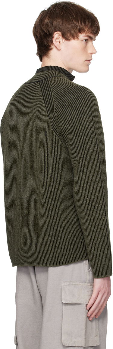 Пуловер Stone Island Stone Island Full Rib RWS Wool Quarter-Zip Sweatshirt Зелено | K2S15 5100024 S00L7, 2