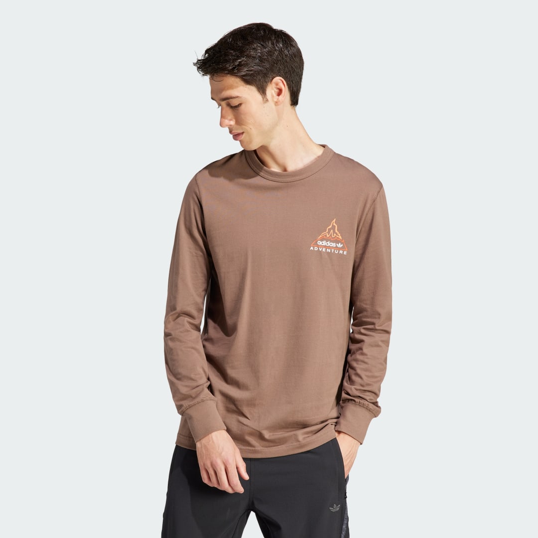Тениска adidas Originals adidas Adventure Graphic Бежово | IL5172, 1