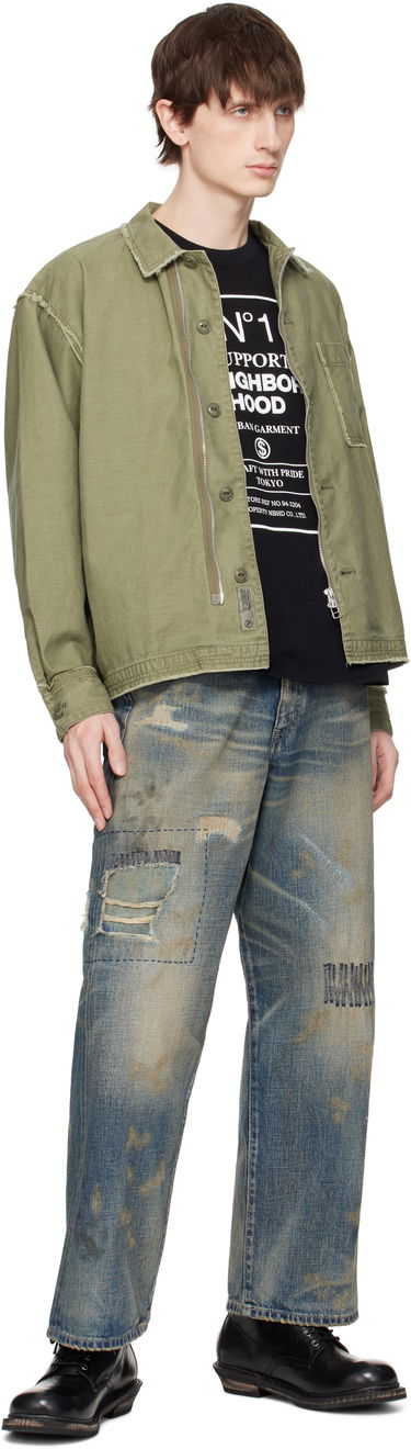 Яке Neighborhood Neighborhood Untrimmed Zip Long Sleeve Shirt Зелено | 251AQNH-SHM06, 3