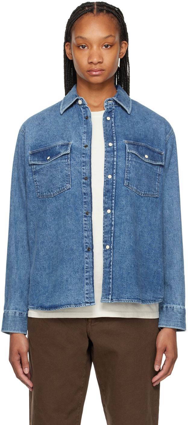 Blue Western Denim Shirt