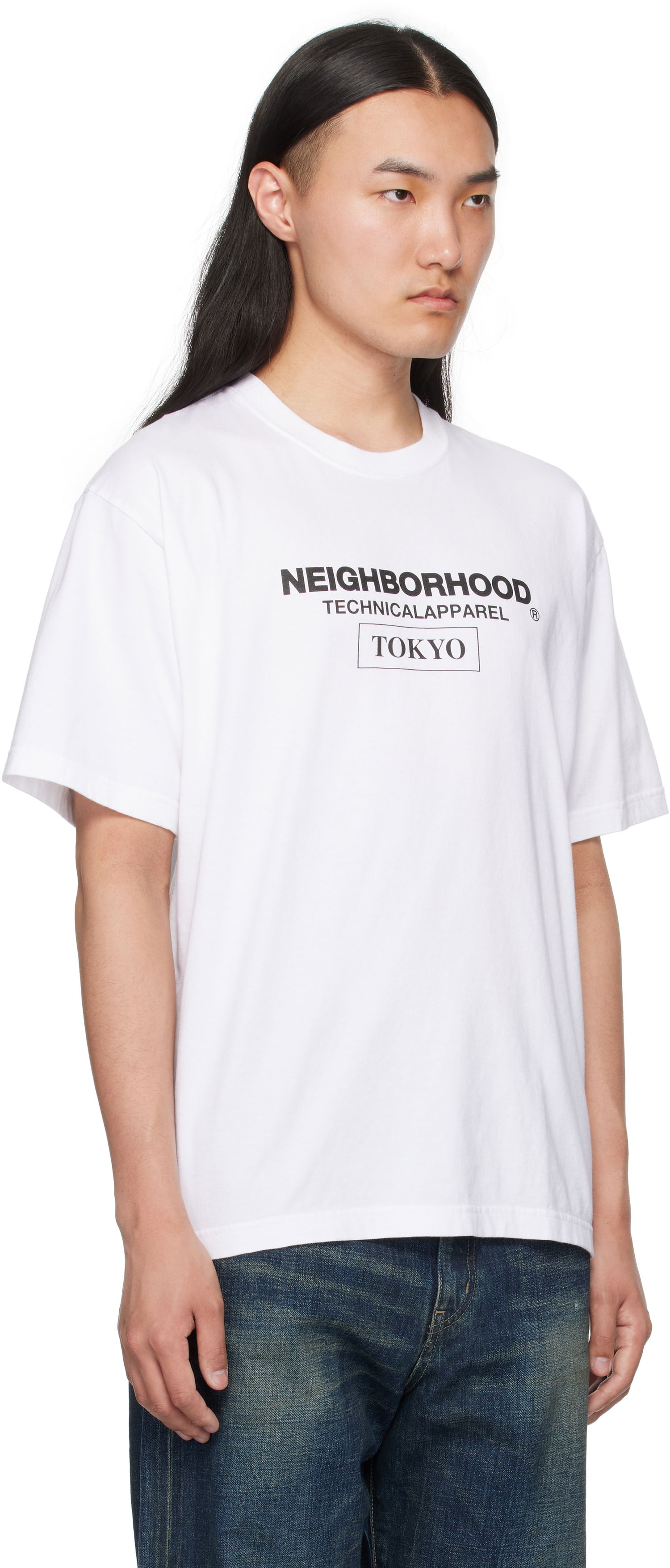 Тениска Neighborhood Neighborhood N.H SS-16 Graphic T-Shirt Бяло | 251PCNH-ST16, 1