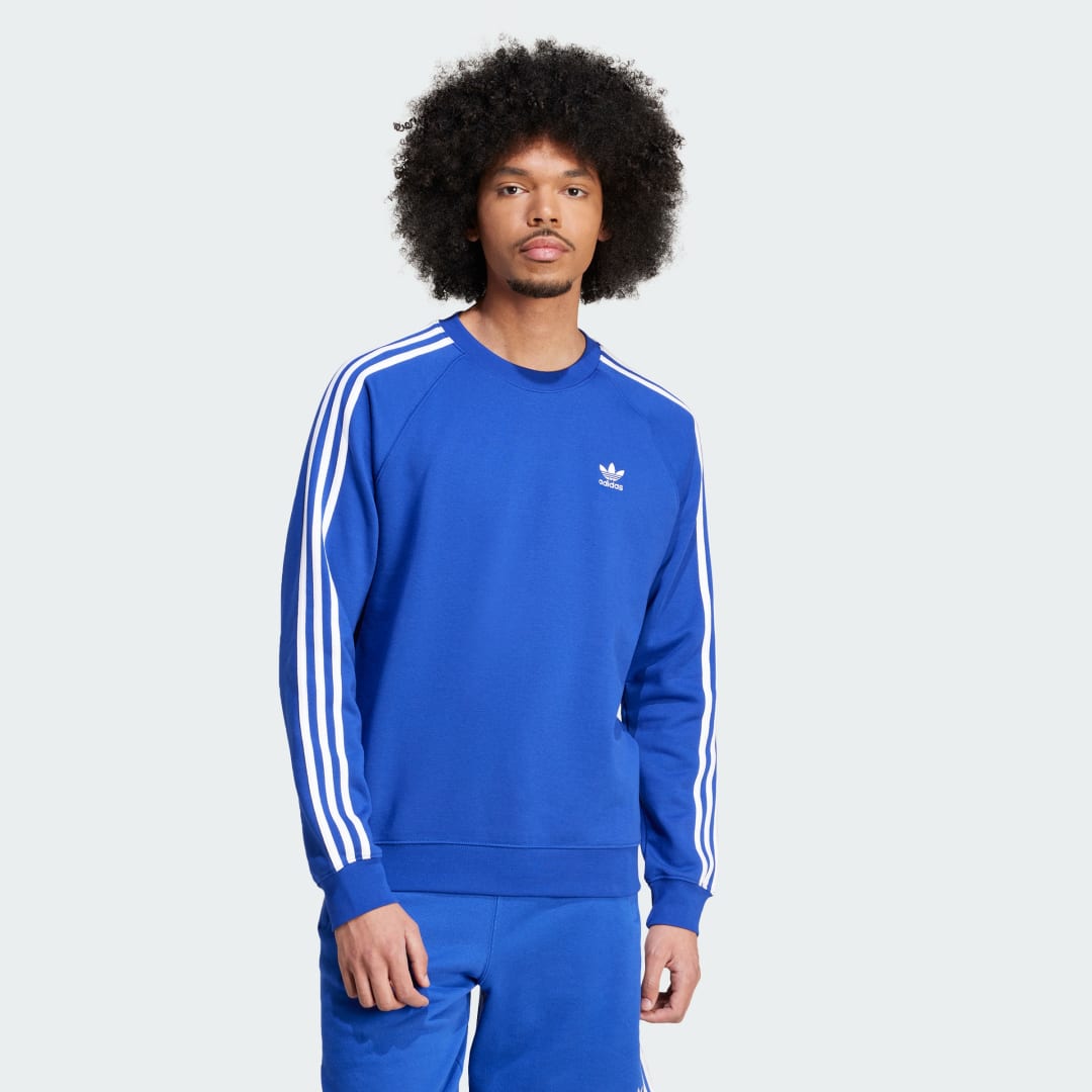 Пуловер adidas Performance Adicolor Classics 3-Stripes Sweatshirt Синьо | IZ3074, 0
