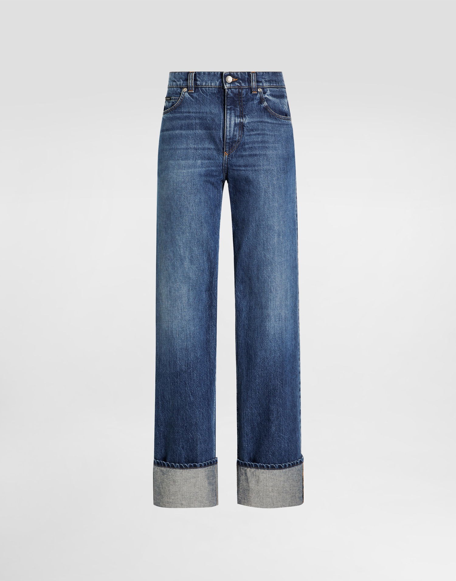 Дънки Dolce & Gabbana Dolce & Gabbana 5-Pocket Cuffed Jeans Синьо | FTDCDDG8NR3S9001, 0