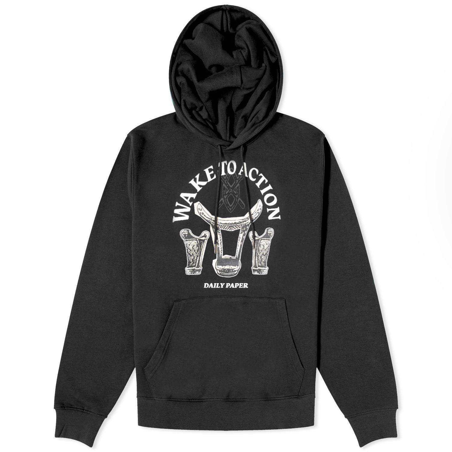 Суитчър DAILY PAPER Rivo Popover Hoodie Черно | 2321201, 0