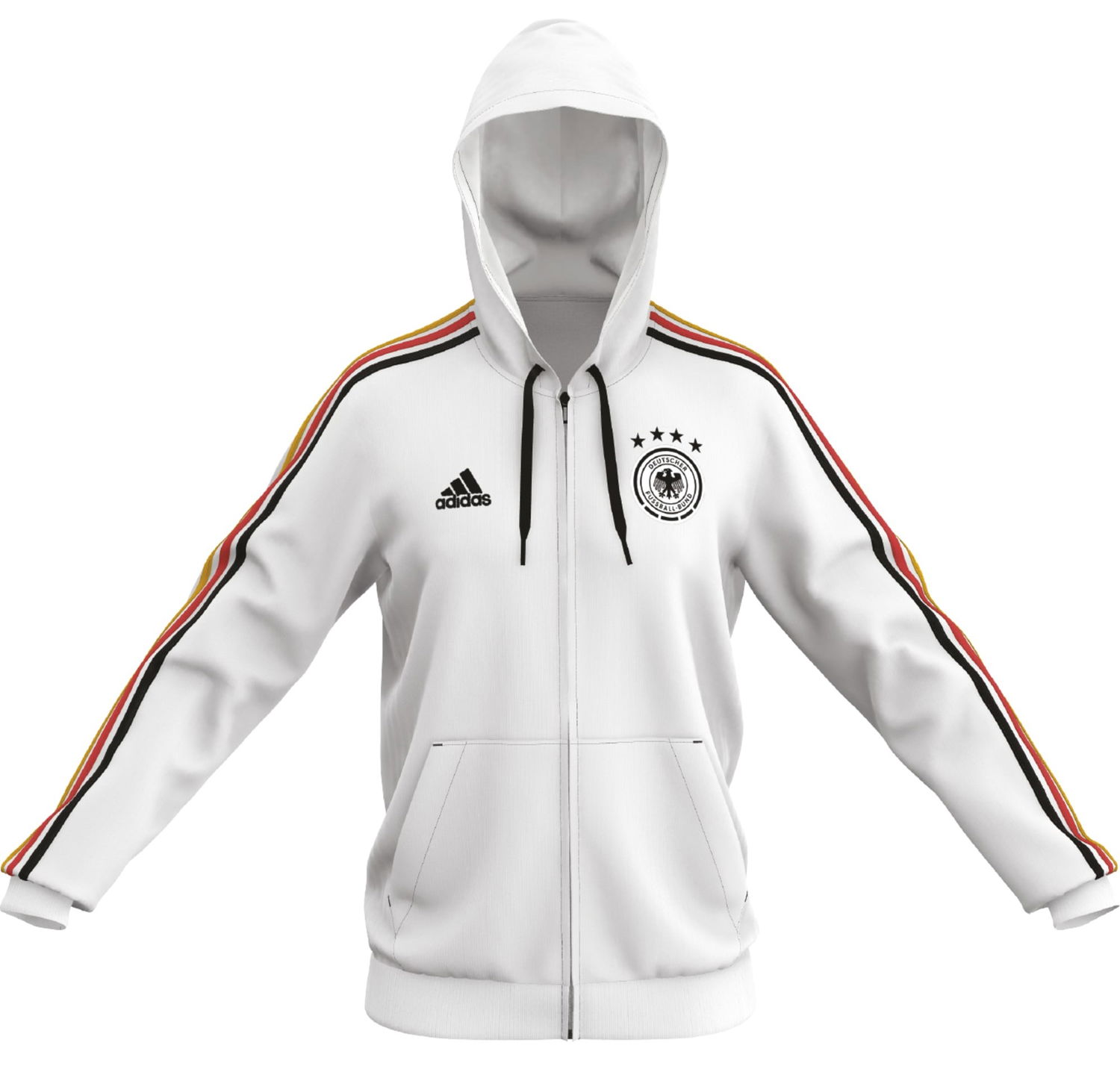 Суитчър adidas Originals DFB DNA FZ HOODIE Бяло | iu2084, 0