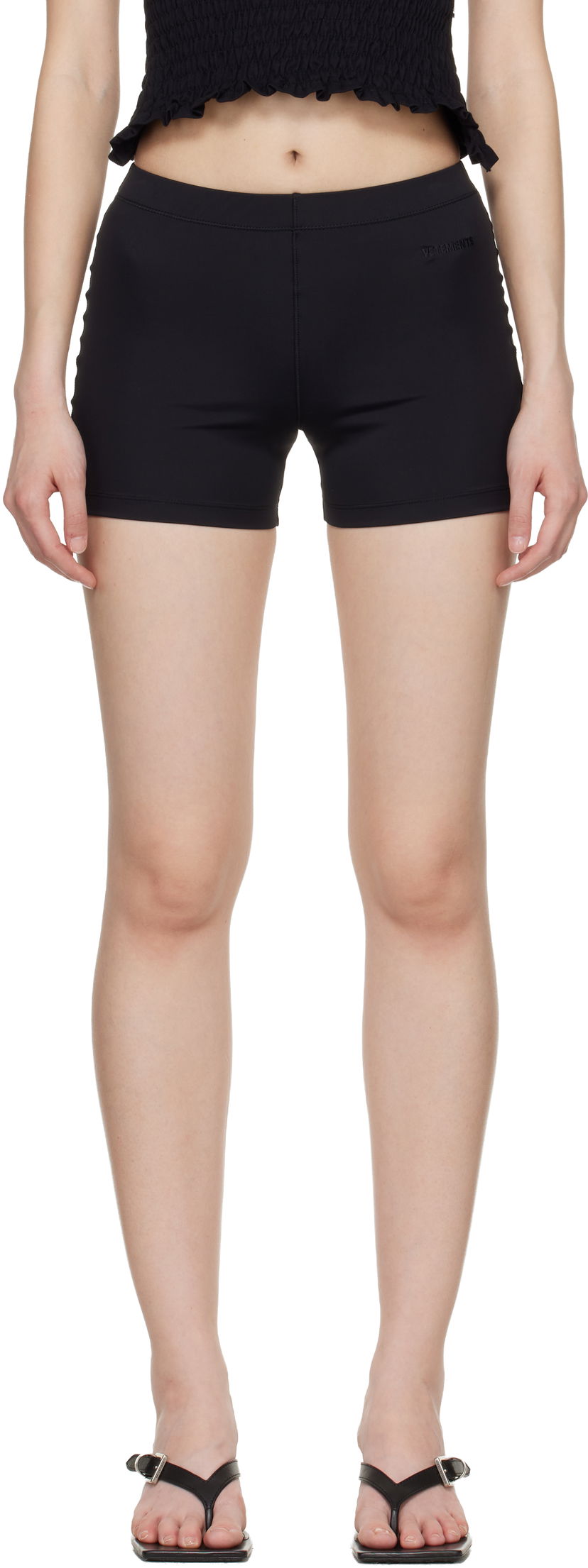 Къси панталони VETEMENTS Push-Up Yoga Shorts Черно | WE76CS463B