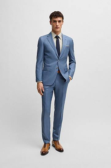 Риза BOSS BOSS Slim-Fit Printed Cotton Shirt Бежово | 50541281, 1