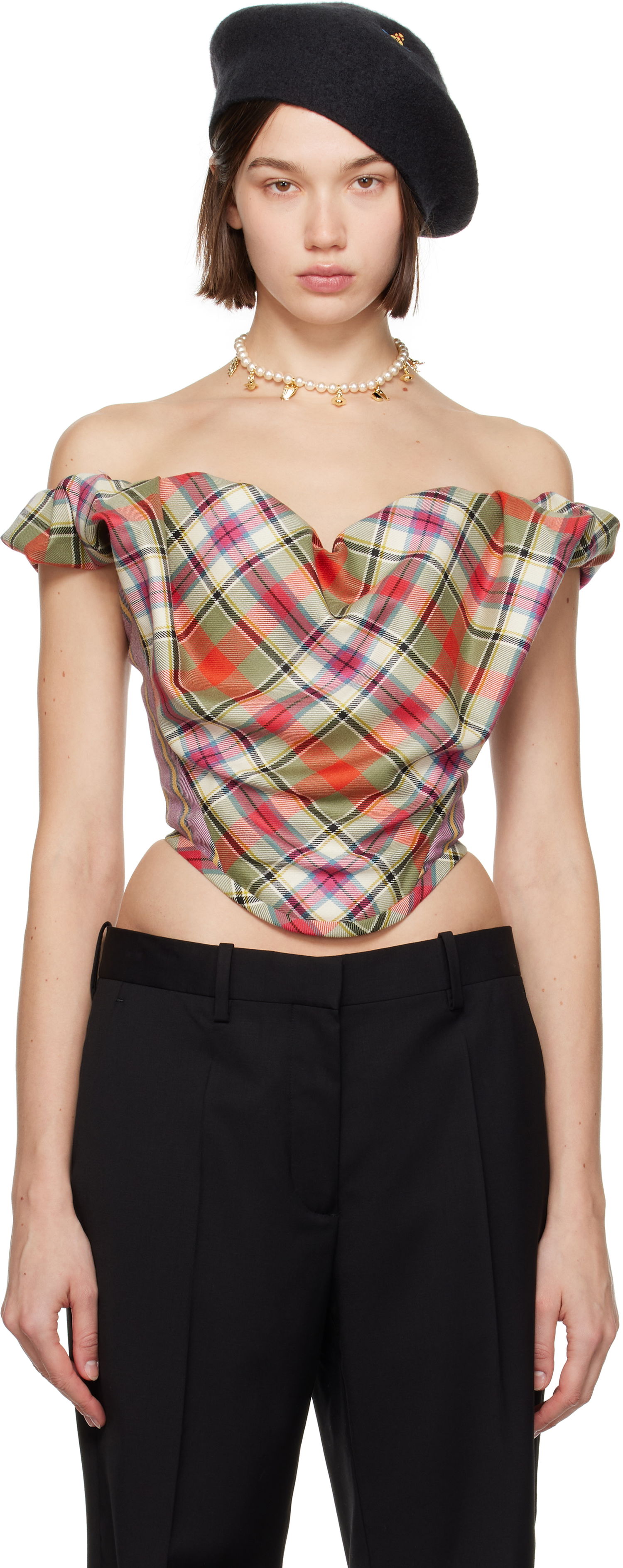 Съкратен топ Vivienne Westwood Corset Top Многоцветен | 1503003B-C005A-, 0