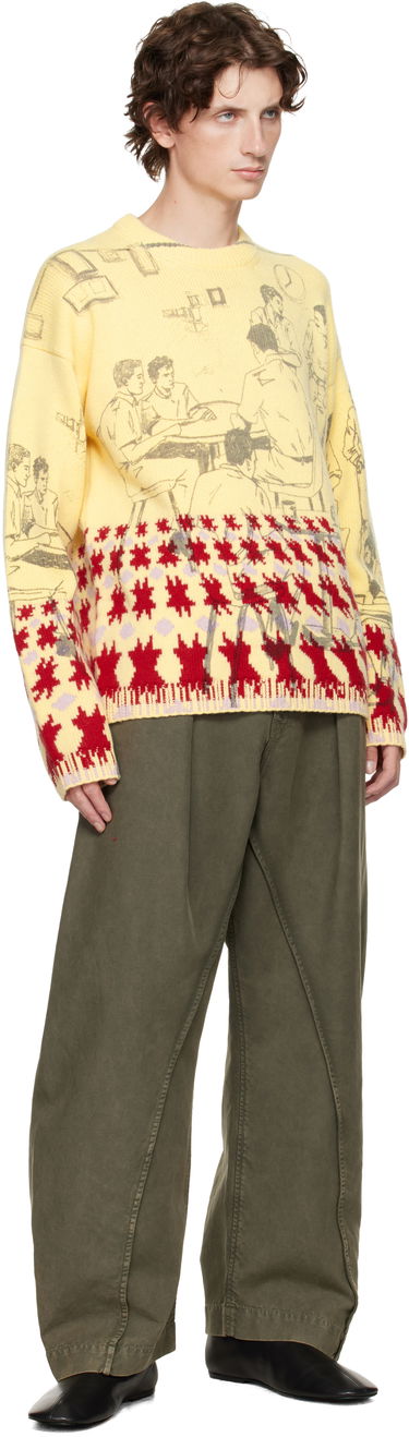 Пуловер JW Anderson Jacquard Knit People Graphic with Abstract Motif Sweater Многоцветен | KW1439-YN0373, 3