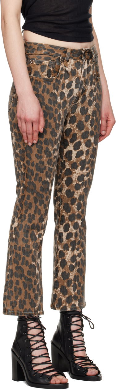 Дънки R13 R13 Leopard Print Kick Fit Jeans Кафяво | R13W0009-D278A, 1