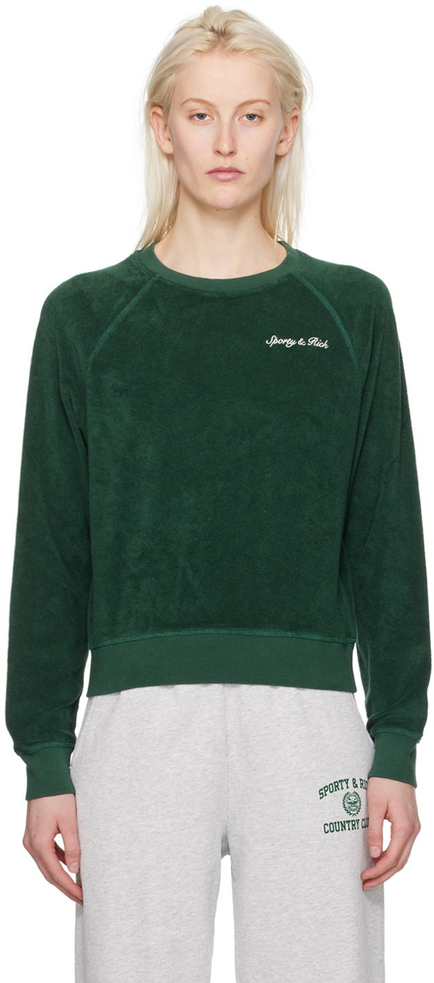 Суитчър Sporty & Rich Syracuse Sweatshirt Зелено | CRAW2378FO, 0
