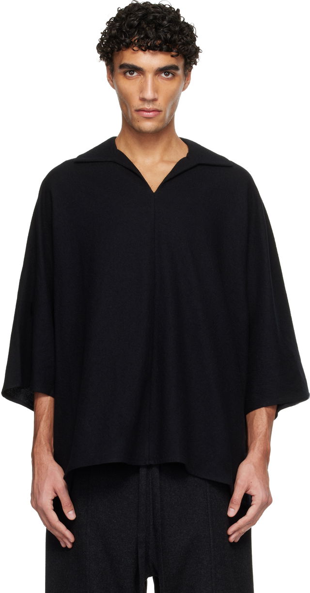 Virgin Wool Short-Sleeve Polo