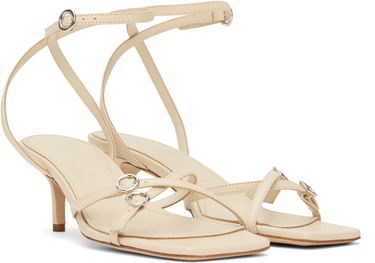 Аксесоари Aeyde Aeyde Libby Leather Kitten Heel Sandals Бежово | A11-HS-GAIS55TB172-SS25-100-007, 3
