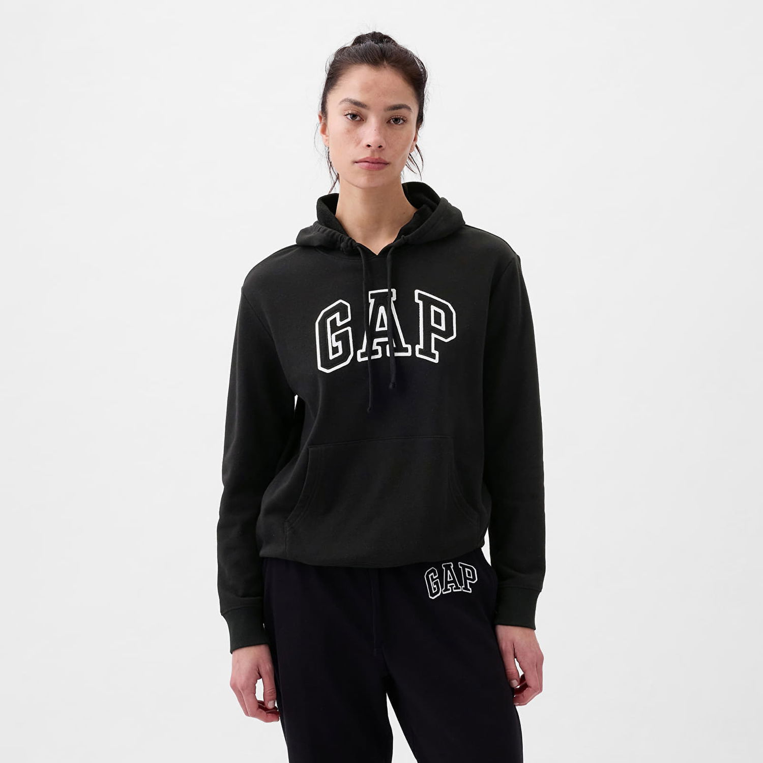 Суитчър GAP Pullover Logo Hoodie True Black V2 Черно | 870537-02, 0