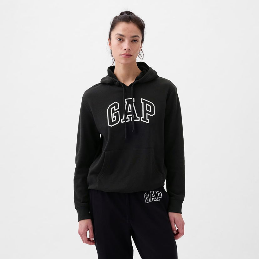 Суитчър GAP Pullover Logo Hoodie True Black V2 Черно | 870537-02